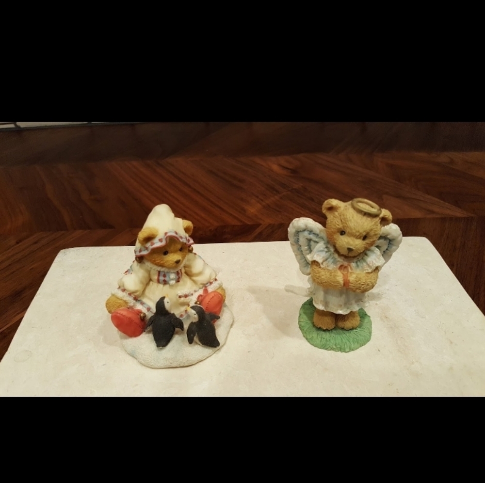 Cherished Teddies Priscilla Hillman Christmas Figurines 1992 & 1995